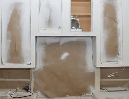 painting stained cabinets